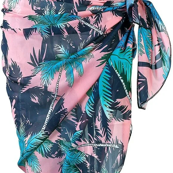 Womens Swimwear Chiffon Printed Cover up Beach - Picture 5 of 5